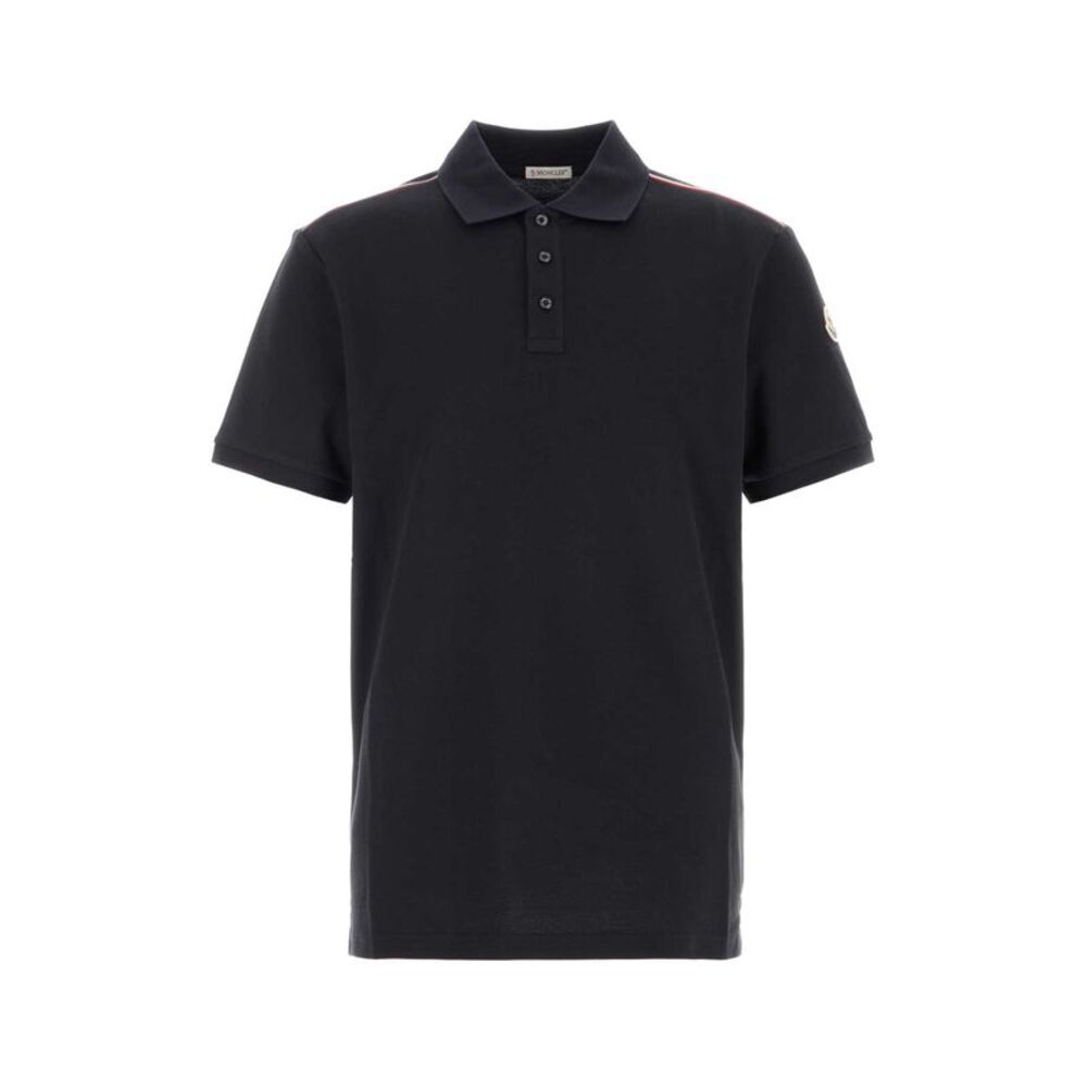 Moncler Men Black Piquet Polo Shirt